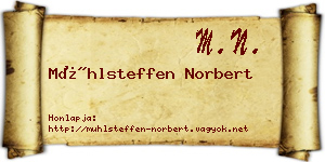 Mühlsteffen Norbert névjegykártya